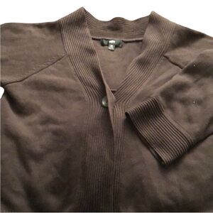 Mossimo Supply & Co size XL Dark brown 3/4 sleeve cropped cardigan one button